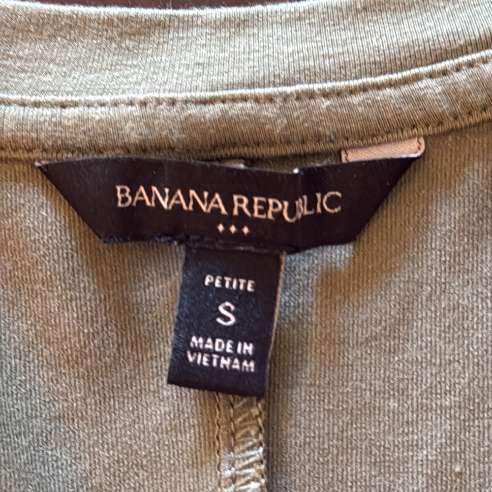 Banana Republic Women’s V neck Tshirt Dress Sleeveless Color Olive Size … - Picture 9 of 13